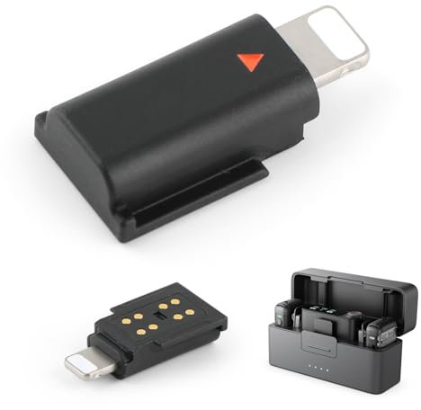 TGHongKy Adaptateur Micro pour DJI Mic 2 Iphone Adaptateur pour Téléphone Mobile pour Lightning pour DJI Mic 2 Connecteur Adaptateur Displacement Accessorie