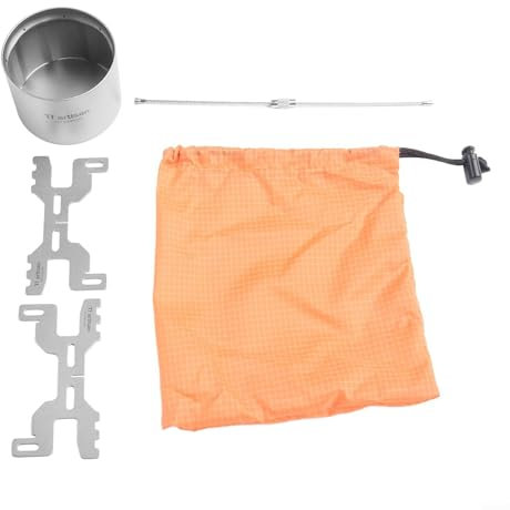 Estufa de alcohol portátil para camping, 70 ml, quemador de combustible líquido ligero con soporte cruzado para cocinar al aire libre, senderismo, mochileros