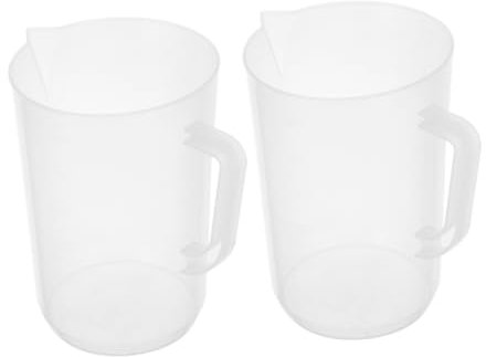 Cabilock 2piezas Taza Medidora De Aceite Vaso Mango De Plástico Vertedor Para Cocina y Laboratorio
