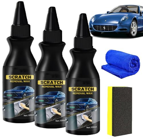 Vernis à Froid Pour Voiture, Rayure Voiture Carrosserie, Expert Efface Rayures Carrosserie de Voiture pour Rayures de Peinture, les Tourbillons, les Abrasions, Polissage en profondeur (*3)