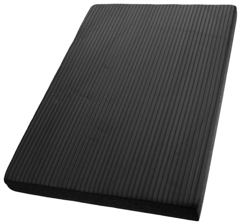 VINTORKY Tapis D'équilibre en Nbr Noir, Coussin de Genouillère Antidérapant Facile à Transporter Stocker, pour Yoga et Routines de Fitness