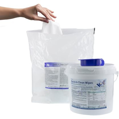 KK Quick & Clean S-Wipes ready to use | Refillbeutel + Spendereimer | Set | Classic