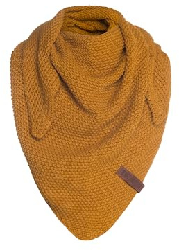 Knit Factory - Coco Trekantssjal Junior - Ochre - 140x60 cm
