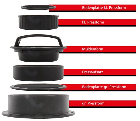 intergrill 800° Burgerpresse Hamburgerpressen Set 3 IN 1 Funktion Burger Maker - Hamburger selber Machen