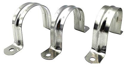 Her Kindness 12 Stück Rohrschelle 50mm, Edelstahl U-Rohrschelle 50mm Schlauchschelle Klemme Zangen Kupplungs Hoop Packung mit Großhandel (Silber)