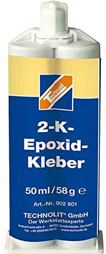 TECHNOLIT 2-K-Epoxidkleber, 2-Komonentenkleber, Klebstoff, Mehrzweckkleber, Montagekleber, Inhalt:50 ml
