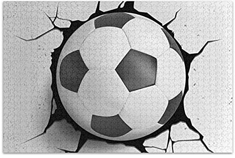 Linomo Puzzle 1000 Teile,3D Fußball Ball Puzzle für Erwachsene Kinder Erwachsenenpuzzle, Geschicklichkeitsspiel für die ganze Familie
