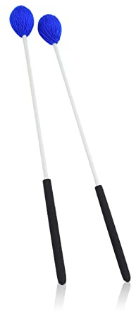 2 Stk. Drumsticks Wolle Bass Drum Schlägel mit Fiberglasgriffen für Percussion WA09