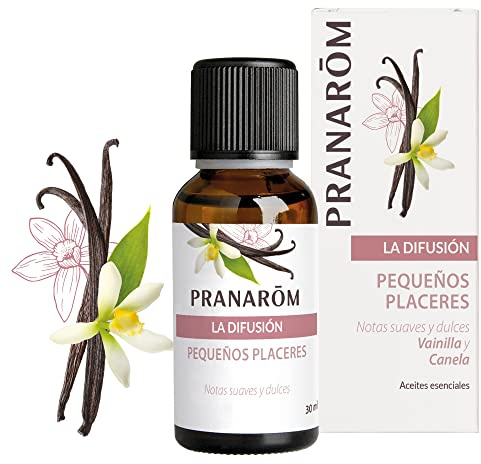 PRANAROM - Pequeños Placeres - Aceite Difusión Atmosférica Bio - Notas Suaves y Dulces - Vainilla y Canela - 30ml
