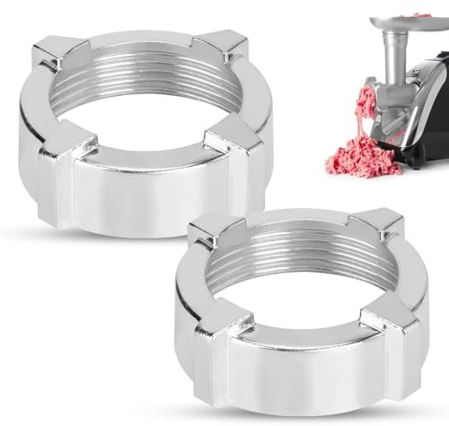 2pcs hachoir à viande noix, accessoires hachoir à viande fournitures de cuisine hachoir à viande pièces en acier inoxydable hachoir à viande écrou universel noix pour hachoir à viande 6.2cm / 2.4in