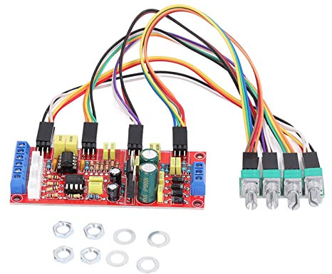 Tyenaza NE5532 Vorverstärker, PCB-Lautstärkeregelungsplatine, Leistungsverstärkermodul mit Höhen-, Mittel- und Basstonreglern, kompatibel mit 2,54-mm- und 5,08-mm-Anschlüssen