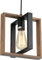 minifair IluminacióN De Isla De Cocina,LáMparas De ArañA De Comedor De Granja,Madera + Metal,IluminacióN Colgante Moderna Negra, LáMpara Para Comedor,Dormitorio,Pasillo,Entrada,24 Cm,E27