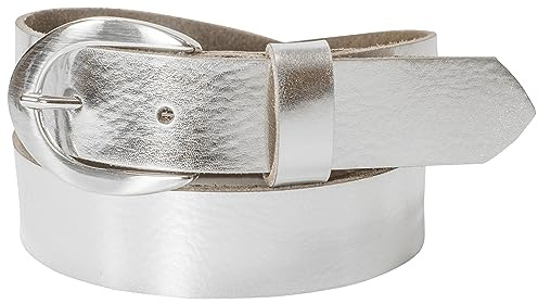 fashionchimp Basic Damengürtel aus 100% echtem Leder, glänzende Gürtel-Schließe, Breite ca. 2,8cm, Made In Germany