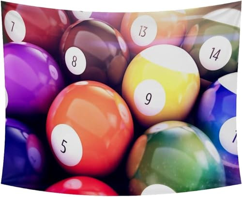 igyhuij Billard Wandteppich, Aesthetic Psychedelic Tapestry Billard, Home Decor Wandteppiche Wandkunst für Zimmer, 3D Wandtuch Tapisserie 150x150 cm ss3337