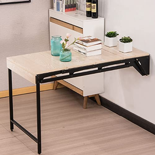 Tqertrtfxa Wandklapptisch Massivholz-Klapptisch Wandklapptisch Holz-Wandarbeitstisch Wandklapptisch Wandmontagetisch Büro-Klapptisch Küchentisch, Heim-Esstisch für Küche, Balkon, Wohnzimmer(Maple)