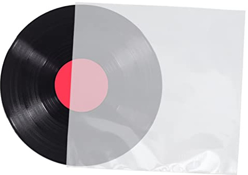 WATIIFUFU Pochettes de Protection en Plastique Cpp Épaissi Lot de 30 pour Disques Vinyles sans Rabat, Ouverture Facile, Rangement et Protection des Disques | Fermeture, Épaissie et Élargie, Accès Facile aux Cd, Format de Rangement pour Disques