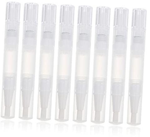 HONMEET 8piezas Tubo De Gloss para Labios y Aceite para Uñas Contenedores Vacíos De Aceite para Cutículas Aplicadores De Diseño Ergonómico y Compacto