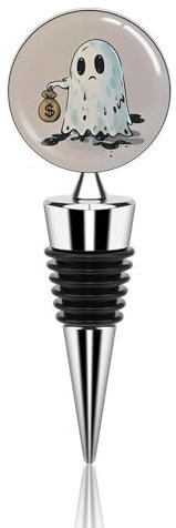 Poor Ghost Bottle Stopper Beverage Bottle Sealer Reusable Wine Stopper Personalised Champagne Stopper Unique Wine Bottle Corks Keep Fresh Suitable for Standard