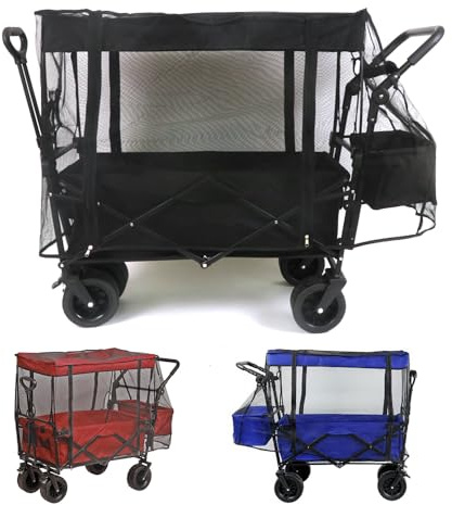 Moskitonetz Bollerwagen Universal,Insektenschutz für Bollerwagen,Insektenschutz Kinderwagen,Bollerwagen Zubehör,Idealer Schutz vor Wespen-Dank Feinem Netzgewebe,Reißfest Waschbar