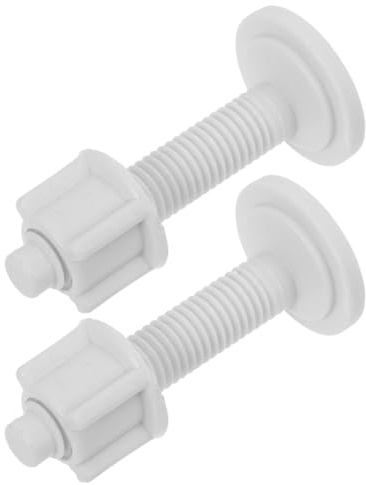 Tofficu Lot De 2 Vis De Siège De Toilette En Plastique Blanc Kit De Remplacement Pour Fixer Lunette Wc Universel Boulons Et Écrous Pour Charnières Et Couvercles Installation Rapide