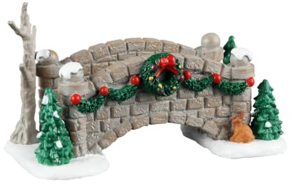 LEMAX Dekobrücke Weihnachtssteg aus Kunstharz H5x8,6x4,3 cm