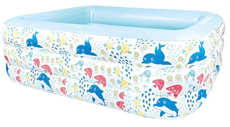 Pataugeoire | Piscine de 205 cm | Piscine pliable en PVC résistante à l'usure et aux fuites avec une installation rapide pour s'amuser dans l'eau, les bonbons ou la décoration à Halloween et à