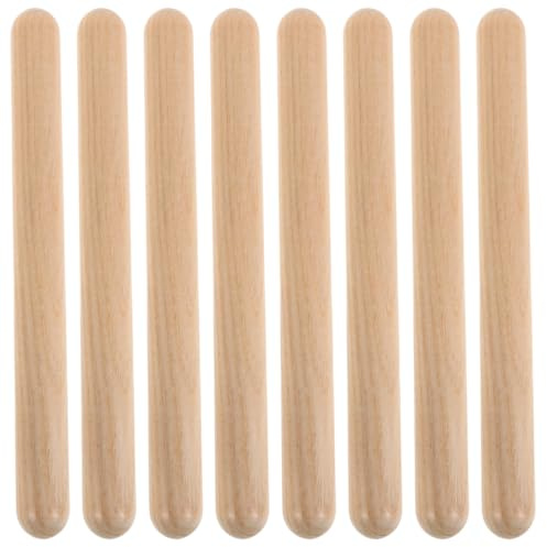 Supvox Holzscheiben Natur Percussion Instrument Für Kinder 7.87X0.79X0.79In Holz Klangstäbe Trommelstöcke Für Musikunterricht Und Rhythmusförderung Im Kindergarten