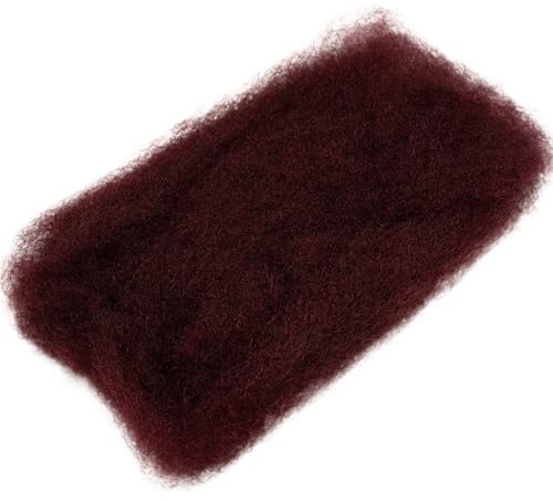 Utilisation quotidienne Cheveux humains Afro Kinkys en vrac for tressage, 50 g/paquet, extensions de cheveux humains en vrac for Microlocs(Wine red,12inch)