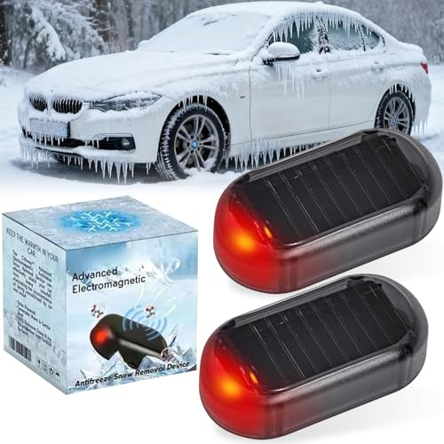 2Pcs Electromagnetic Car Deicer,Anti Freeze Electromagnetic Car Snow Removal Device,Microwave Car Deicer Antifreeze,Electromagnetic Snow Removal Car Defroster for Indoor & Outdoor