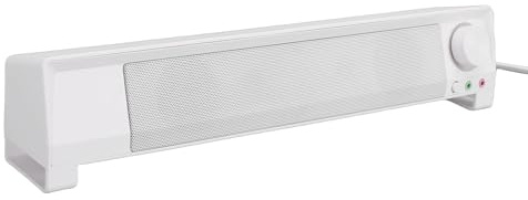 Elegante Altoparlante per PC con Microfono Suono 3D Coinvolgente per Scrivania del Computer Altoparlante ABS Dimensioni 14,96 X 3,15 X 2,76 Pollici