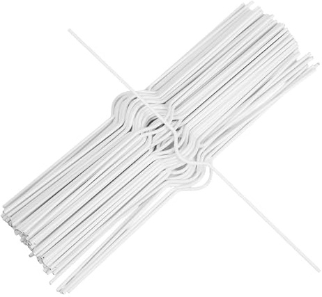 POPETPOP Crochets de Calendrier Suspendus en Fer Blanc 20 Cm, Lot de 100 Crochets Flexibles pour Reliure Double Spirale, Supports Multifonctions pour Calendriers, Banderoles et Affiches,