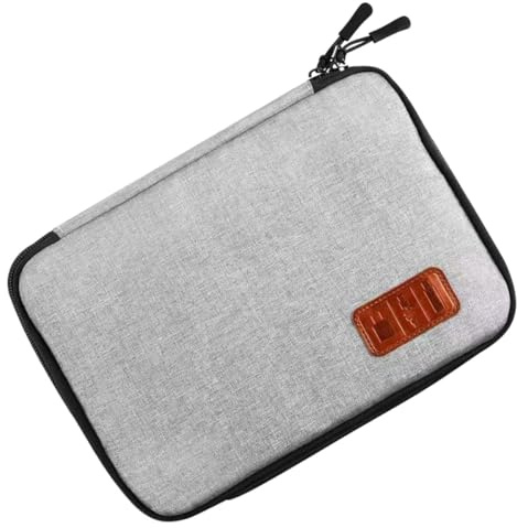 ABOOFAN Bolsa Organizadora de Cables USB y Cargadores Gris, Estuche Multifuncional para Accesorios Electrónicos, Portátil y Ligera para Viaje y Almacenamiento de Gadgets Digitales