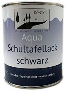Schultafellack Tafelfarbe Aqua innen & außen schwarz 750ml