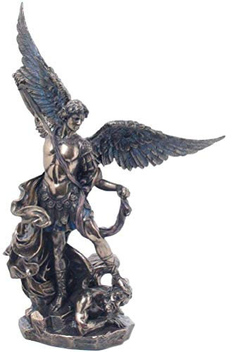 Figur aus Polyresin ST MICHEL-Farbe Bronze
