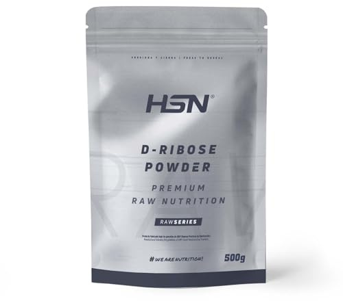 HSN Ribosa en Polvo | Sin Sabor 500 g = 50 Tomas por Envase de 10 Gramos D-Ribosa por Dosis Diaria | 100% Pura Sin Añadidos ni Excipientes | No-GMO, Vegano, Sin Gluten