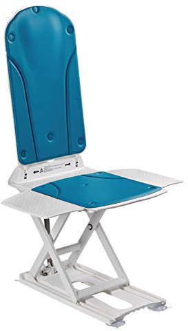 Kanjo B-Protect Reclining Bathlift with Blue Antibacterial Covers – 140kg Weight Limit – Bath Chair for Elderly or Disabled – Easy Clean Mobility Bathroom Aid – 4-Year Warranty Included