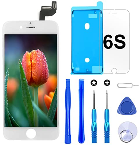 Écran LCD pour iPhone 6s Blanc, 4,7 Numériseur Tactile Remplacement
