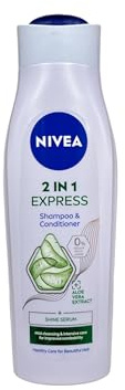 NIVEA 2in1 Pflege Express Mildes Shampoo & Spülung (250 ml), intensives Pflegeshampoo mit Aloe Vera, Haarshampoo für Pflege in kürzester Zeit