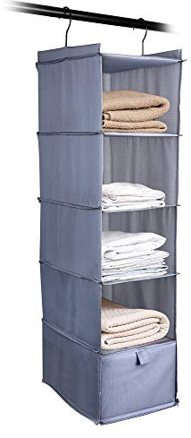 Liesun Organiseur de Rangement à Suspendre avec 5 Compartiments et 1 tiroir