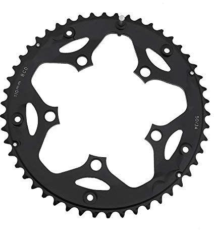 Create idea 2 Teilige Fahrrad Kettenringe 50T 110BCD 5 Schraubenlöcher für 9-Gang 10-Gang Rennrad Aluminium Fahrrad Ersatzzubehör