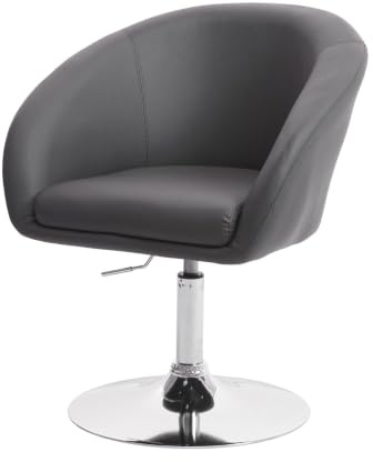 Mendler Esszimmerstuhl HWC-F19 drehbar - Kunstleder grau | Küchenstuhl, Stuhl, Drehstuhl, Loungesessel, höhenverstellbar