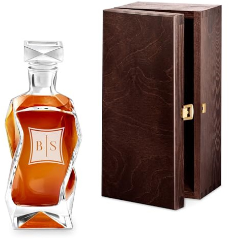 Maverton Décanteur à Whisky gravé, Carafe en verre, Carafe Whiskey | Cadeau personnalisé, Idee cadeau homme, Cadeaux anniversaire homme avec personnalisation, Sigles