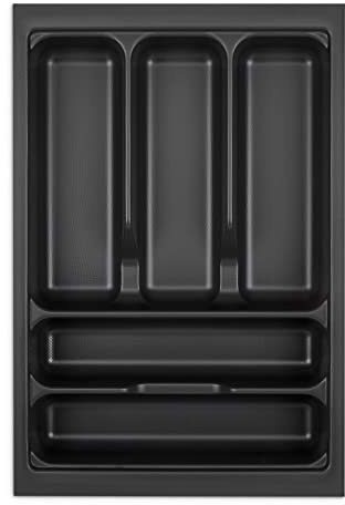 SOTOOLS KÖNIG Besteckeinsatz I, Lavagrau, 40er Korpus | Für Korpusbreiten 300–1200 mm, SO-Box, Blum Tandembox, ModernBox, 319-473 mm, Lavagrau mit Perlstruktur.