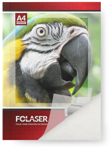 Netuno 10 hojas de lámina autoadhesiva transparente mate A4 210 x 297 mm Folaser papel adhesivo película imprimible para impresoras láser copiadoras etiquetas pegatinas precios oficina rótulos