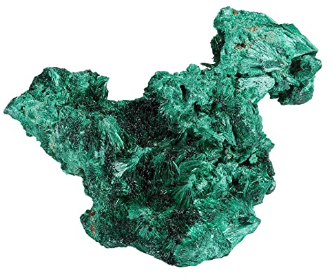 KYEYGWO Natürlicher Malachit Rohstein Kristall Quarz Cluster, 101-200g | Reiki Heilung Kristall Edelstein Mineral Specimen Unregelmäßige Geode Drusenstück Dekorative Steine Feng Shui Ornamente
