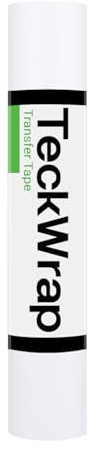TECKWRAP Clear Transfer Paper Tape Roll 12” x 10 FT Low Tack Matte Transfer Vinyl Transfer Tape Perfect for Craft Adhesive Vinyl Signs Letters, Stickers, Graphics Decals, Walls