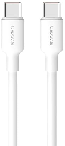 P4Y Cable USB Tipo C a Tipo C para carga y transferencia de datos Carga rápida PD 100W 5A Transferencia de datos 480Mbps Chip inteligente kompatibel med Samsung iPhone Galaxy Material: PVC 1m blanco