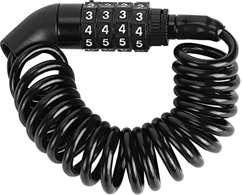 Motorcycle Helmet Lock, Strong, Precise, Safe, Durable, Universal Helmet Lock & Cable Code Combination PIN Locking Carabiner, 3 Dial Combination Lock Design(Black)