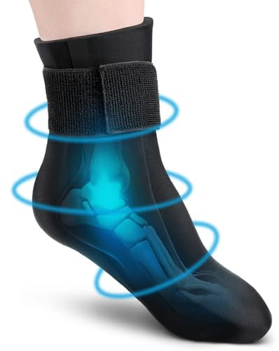 ABUBU Calcetín de Terapia de Frío y Calor, Calcetín de Gel Reutilizable, Tobillera, Fascitis Plantar, Artritis, Hinchazón, Esguince, Dolor de Pies, Tobillo, Lesiones