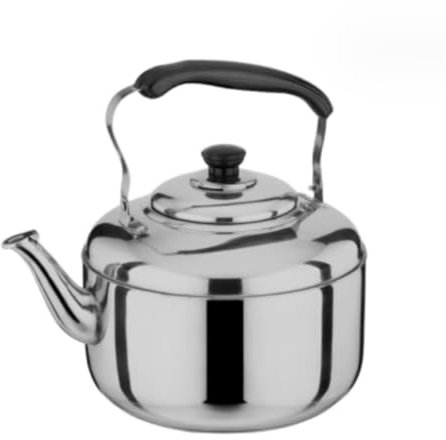 Wasserkessel Teekessel Wasserkocher, Kaffeekanne, Griff, Milchkessel, Getränkebehälter, Griff, Wasserkanne, Metall-Teekessel, Kochender Wasserkocher Wasserkocher Herd (Color : Silver, Size : 3L)